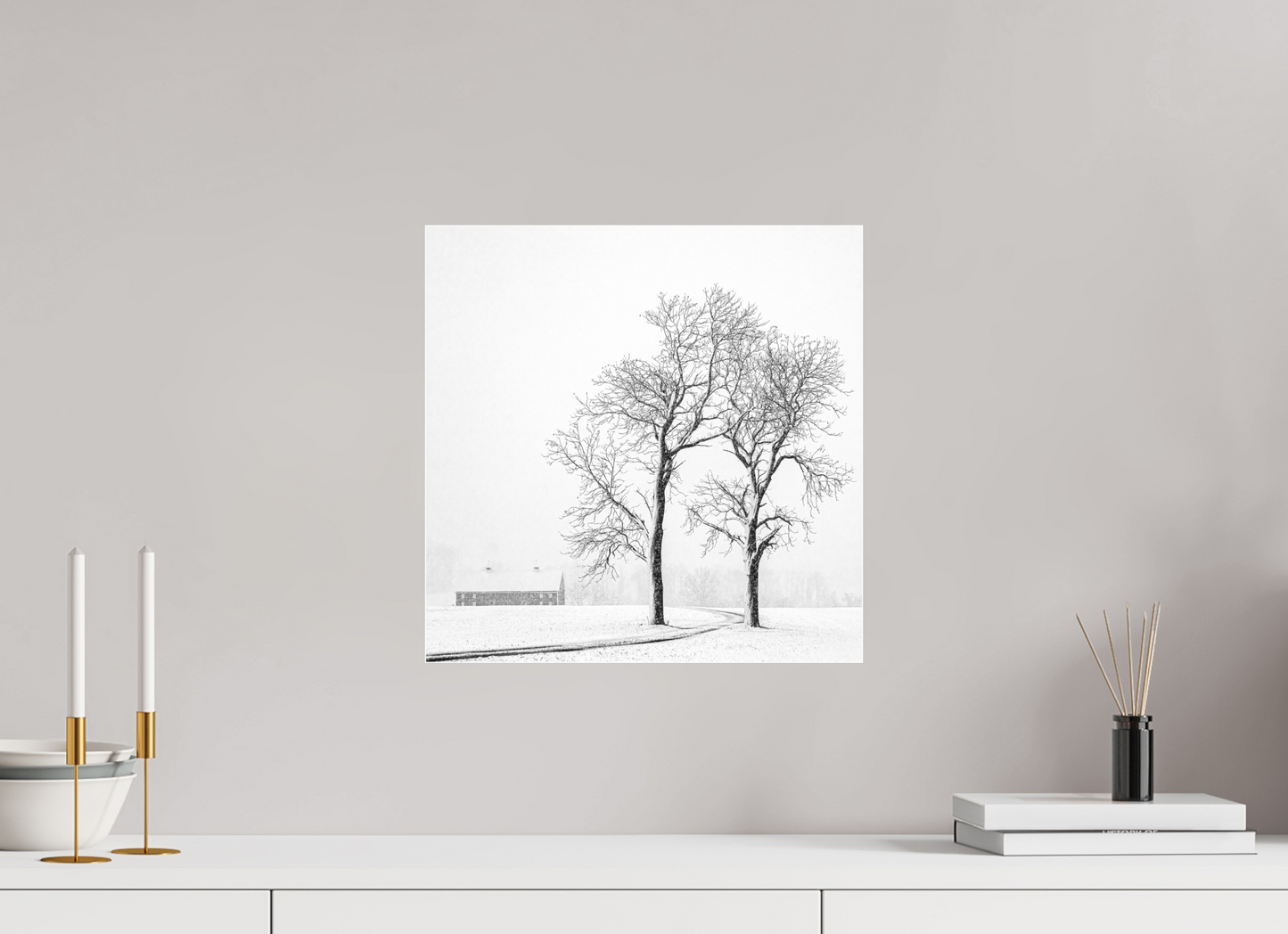 Two Trees and a Barn