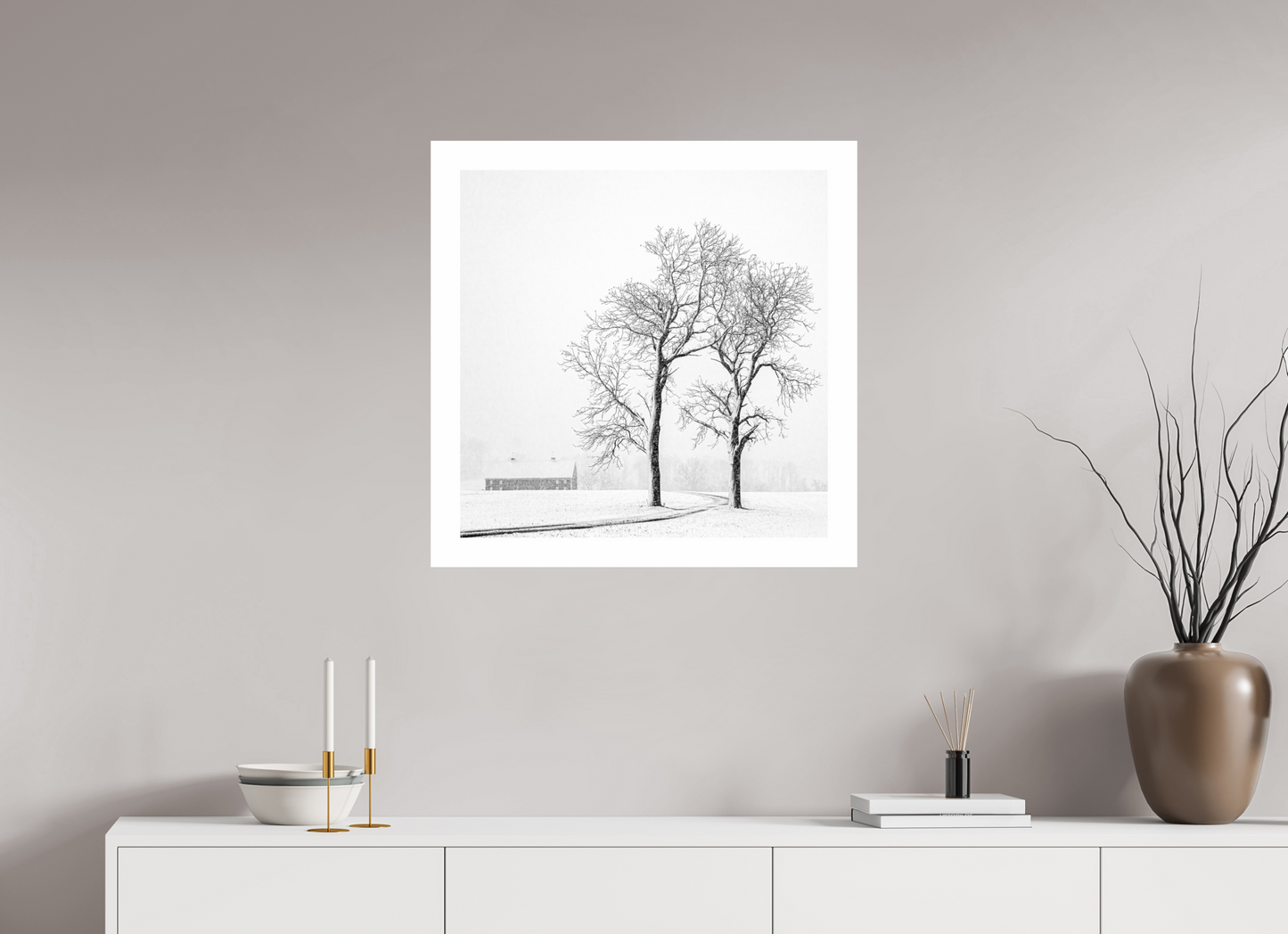 Two Trees and a Barn