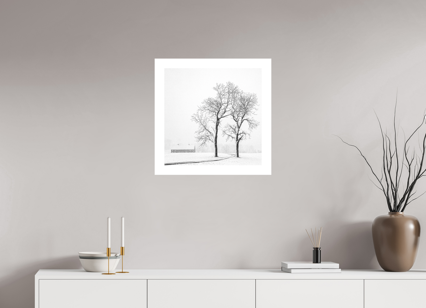 Two Trees and a Barn