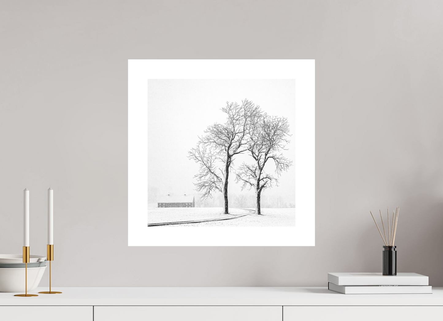 Two Trees and a Barn