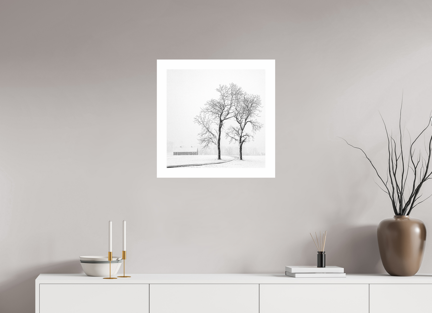Two Trees and a Barn