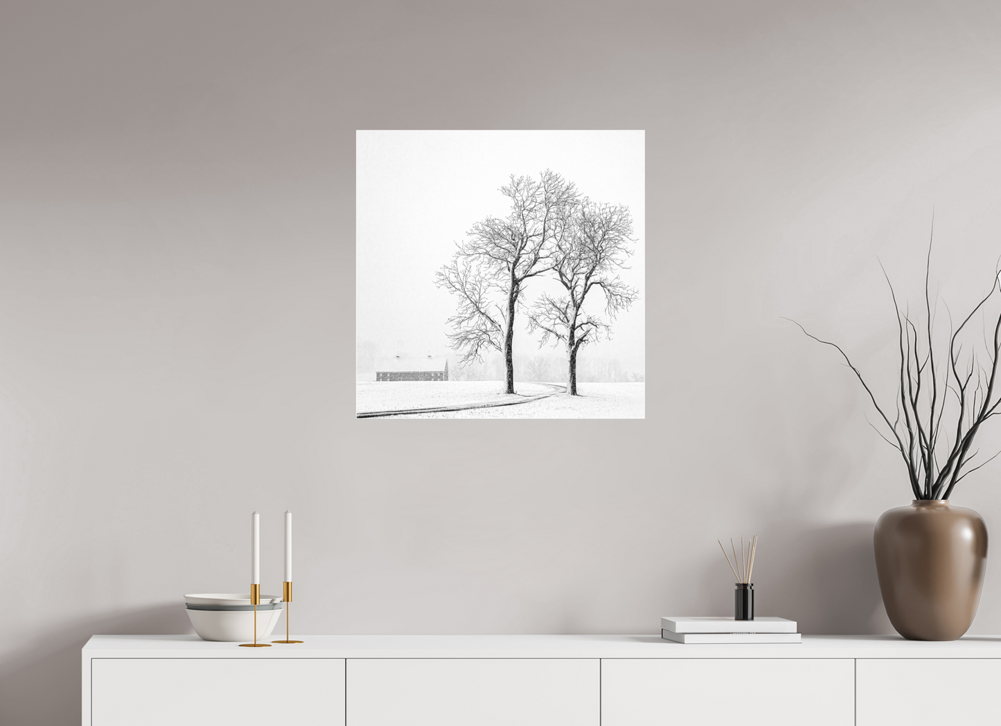 Two Trees and a Barn
